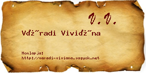 Váradi Viviána névjegykártya